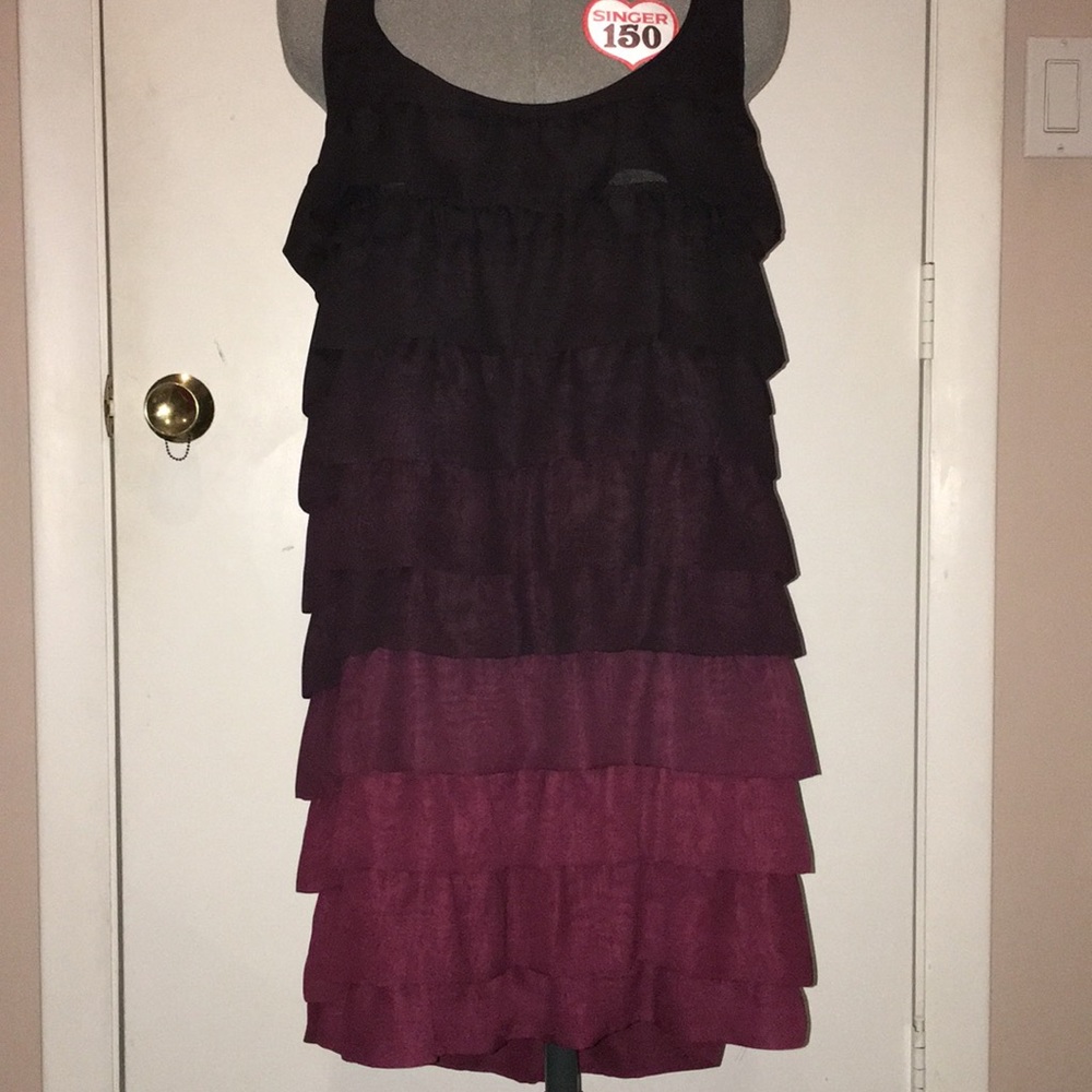 5 | 48 Racerback Ombré Black to Wine Tunic